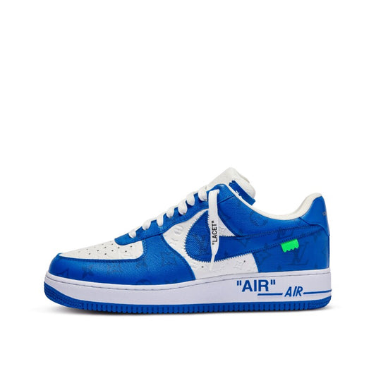 Louis Vuitton Nike Air Force 1 Low By Virgil Abloh White Blue