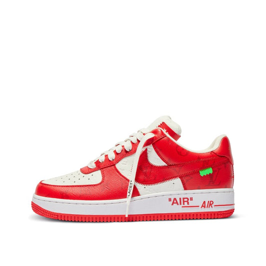 Louis Vuitton Nike Air Force 1 Low By Virgil Abloh White Red